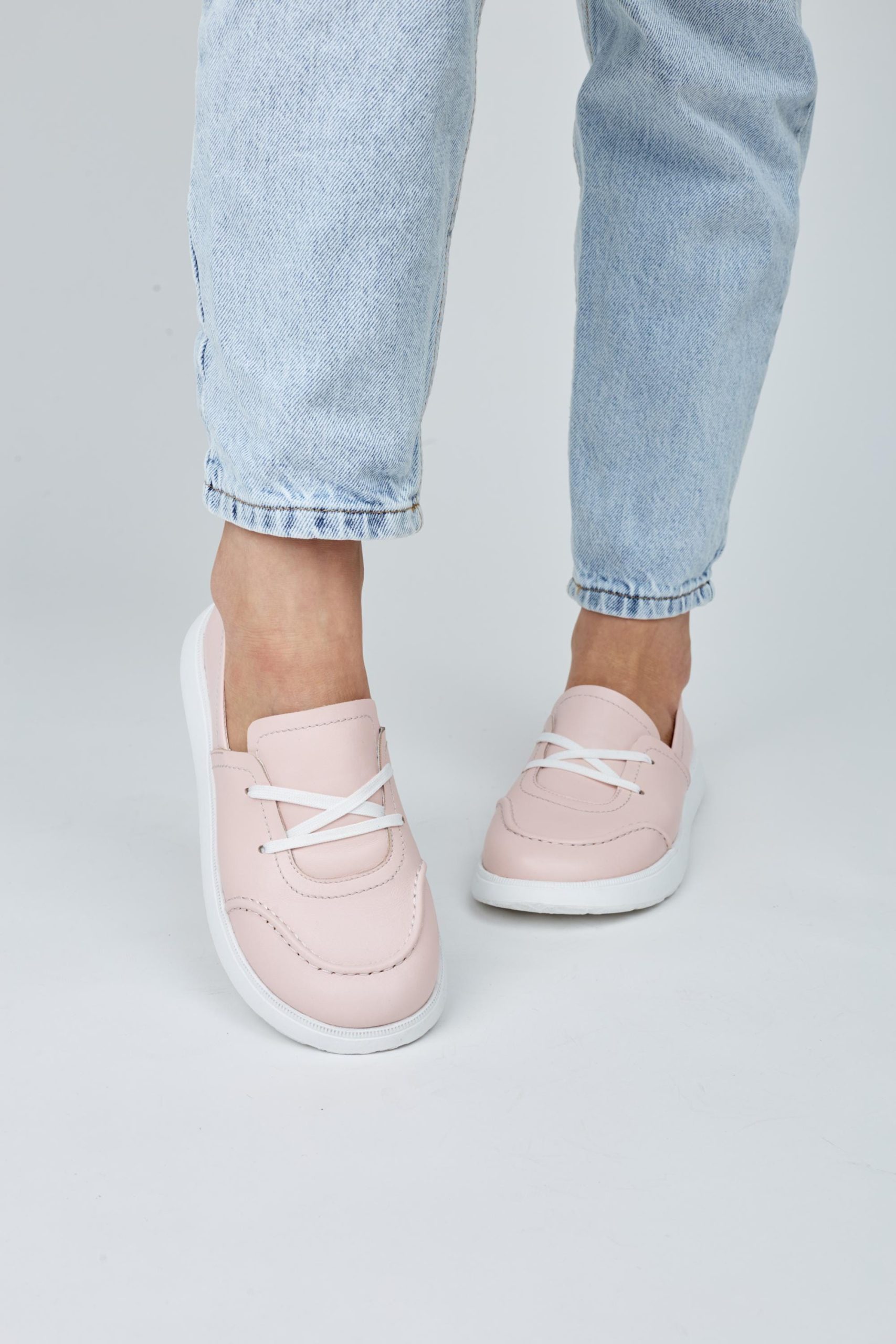 Pink Lace Up Trainers Flamingo Color Sneakers Women's