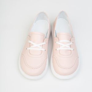 Pink Lace Up Trainers Flamingo Color Sneakers Women's
