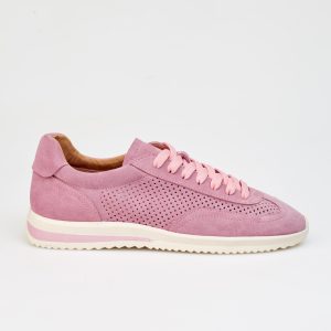 Pink Suede Sneakers For Women Casual Walking Soft