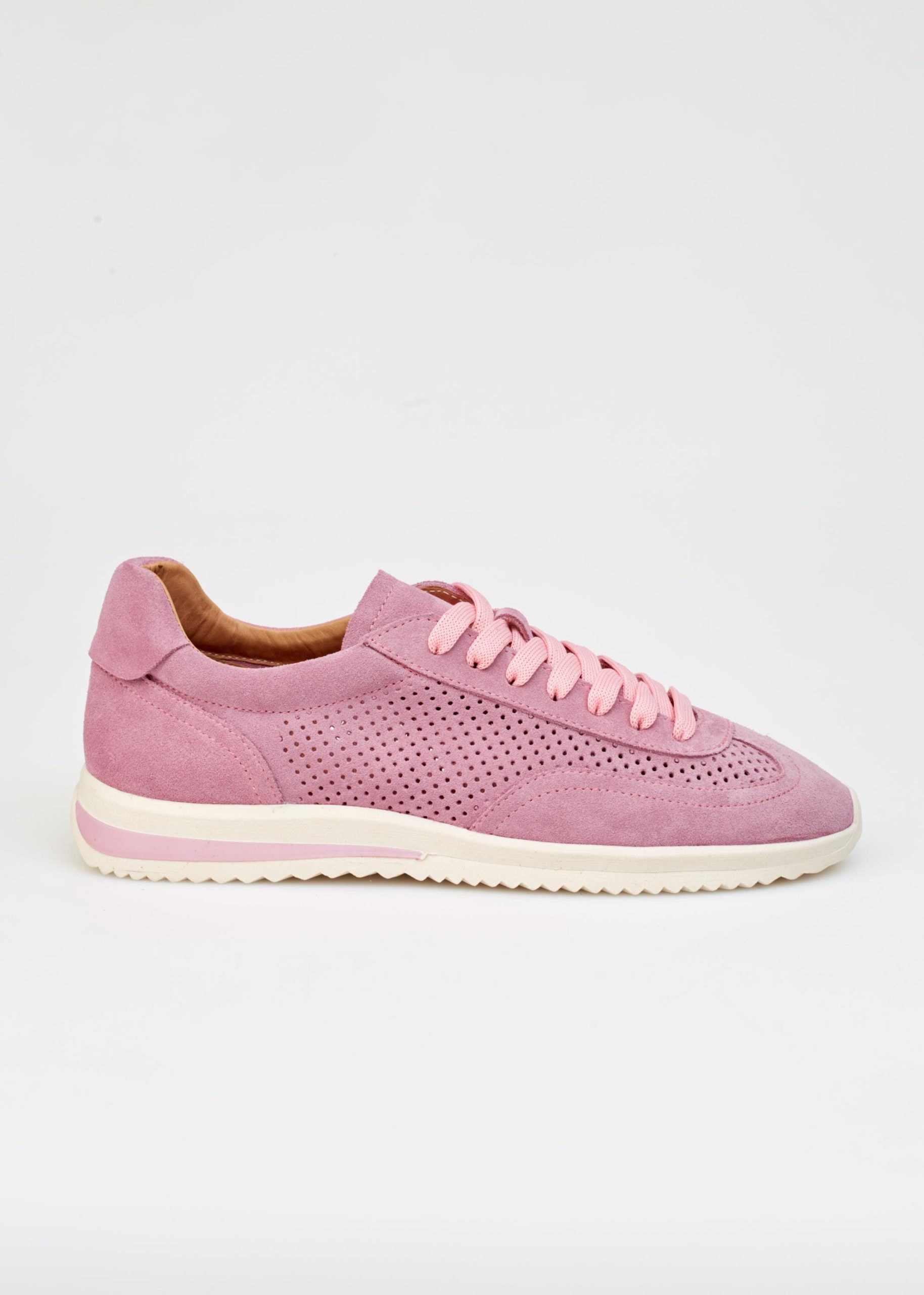 Pastel Pink Suede Sneakers For Women Chic Work