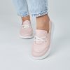 Pink Lace Up Trainers Flamingo Color Sneakers Women's