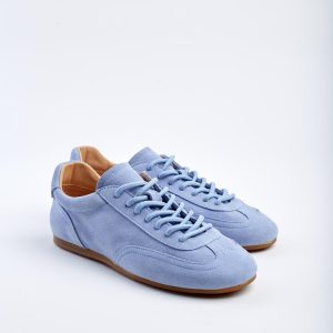 Women S Light Blue Suede Sneakers Runners Casual