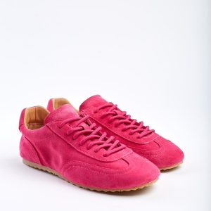Women S Pink Suede Sneakers Minimalist Low Profile