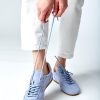 Women S Light Blue Suede Sneakers Runners Casual