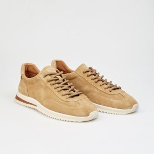 Women's Beige Suede Sneakers Comfortable Walking Trainers Casual