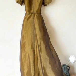 Elegant Puff Sleeve White Dress Minimalist Bridal Wedding