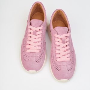 Pink Suede Sneakers For Women Casual Walking Soft
