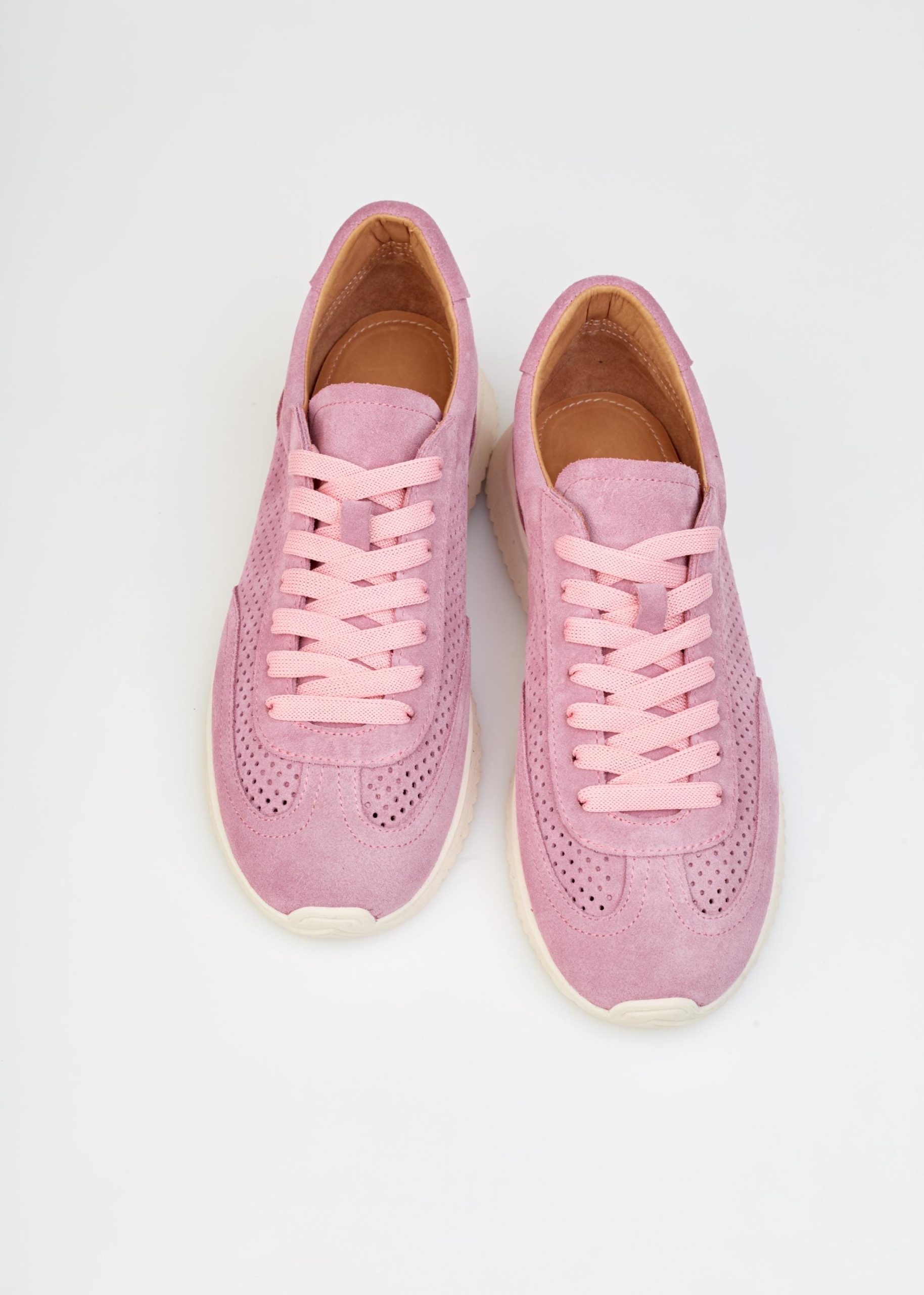 Pink Suede Sneakers For Women Casual Walking Soft