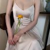 Sophia Silk Corset Dress Champagne Vintage Gown Elegant
