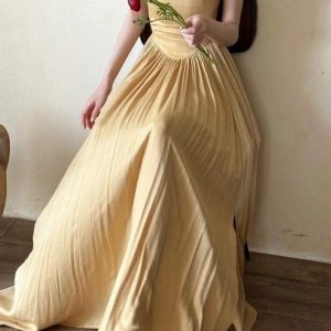 Maxi Cottagecore Dress Renaissance Puff Sleeve Gown Vintage